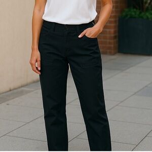 FDJ Women’s 12 Black Cargo Pants Straight Leg High Rise Jeans